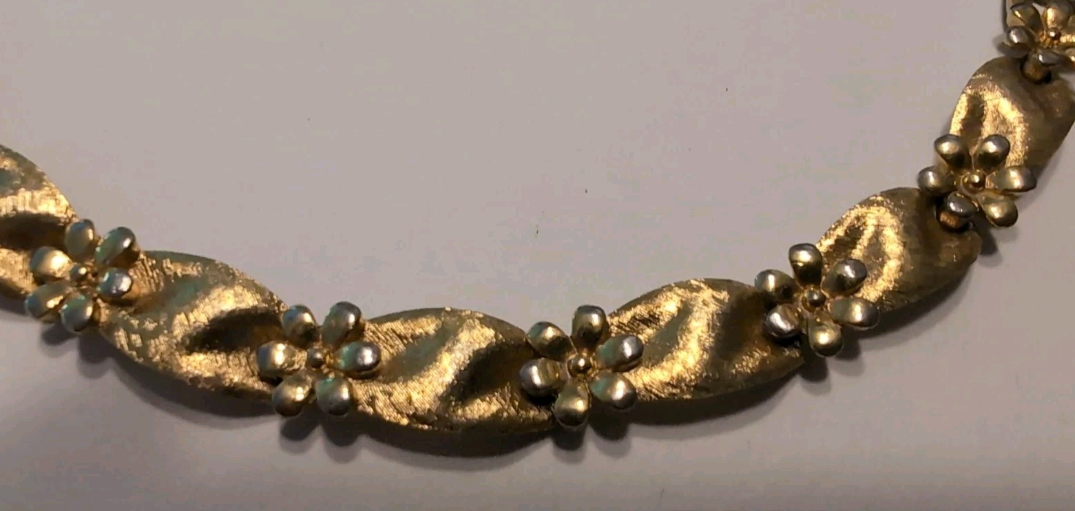 Vintage Crown Trifari Gold Tone Birthday Series Bracelet