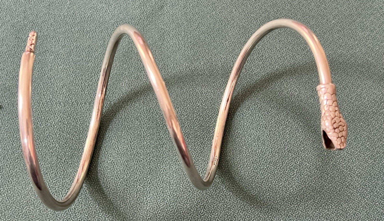 FABULOUS VINTAGE MEXICO STERLING SILVER SNAKE WRAP BRACELET
