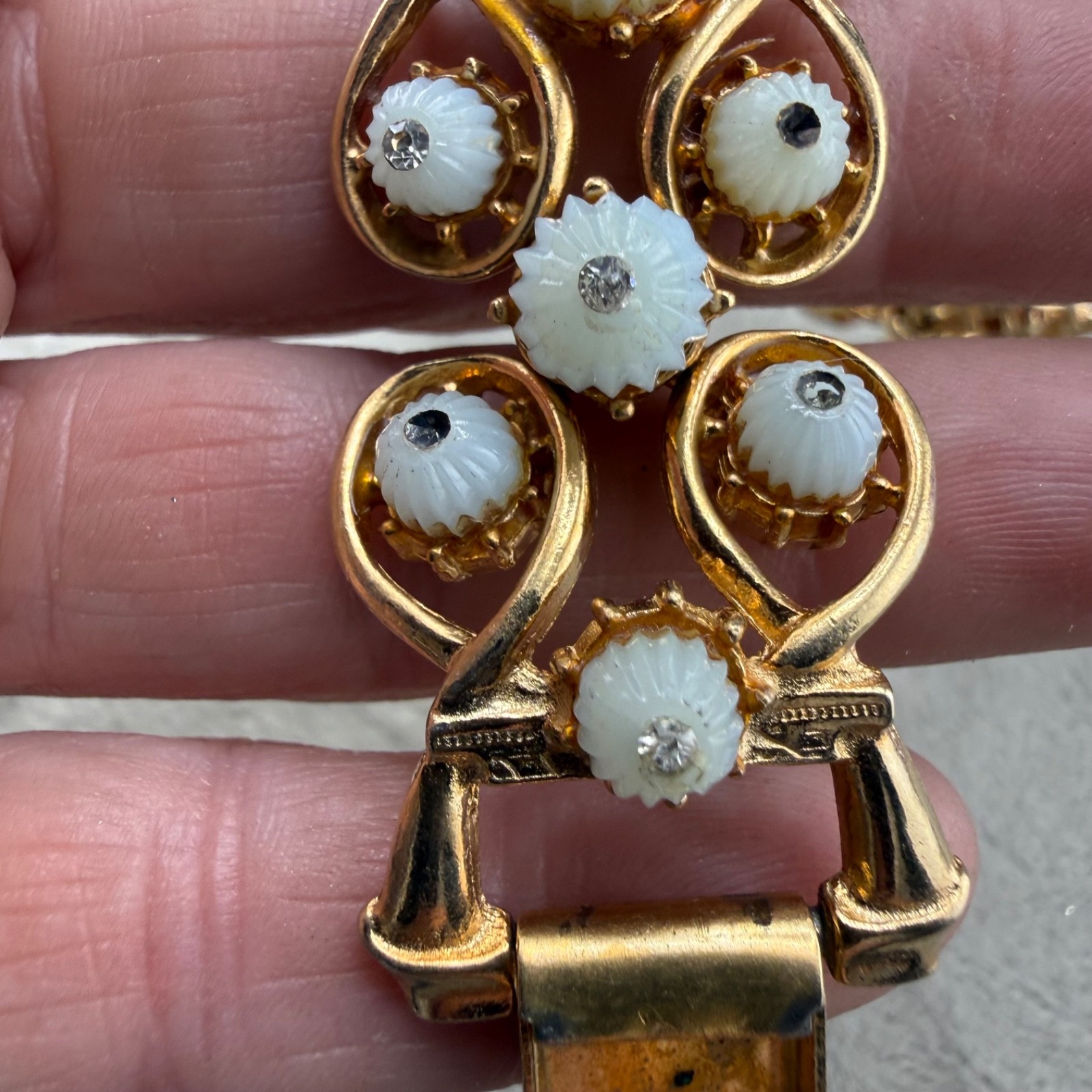 Vintage Florenza Bracelet Gold Tone Signed 7”