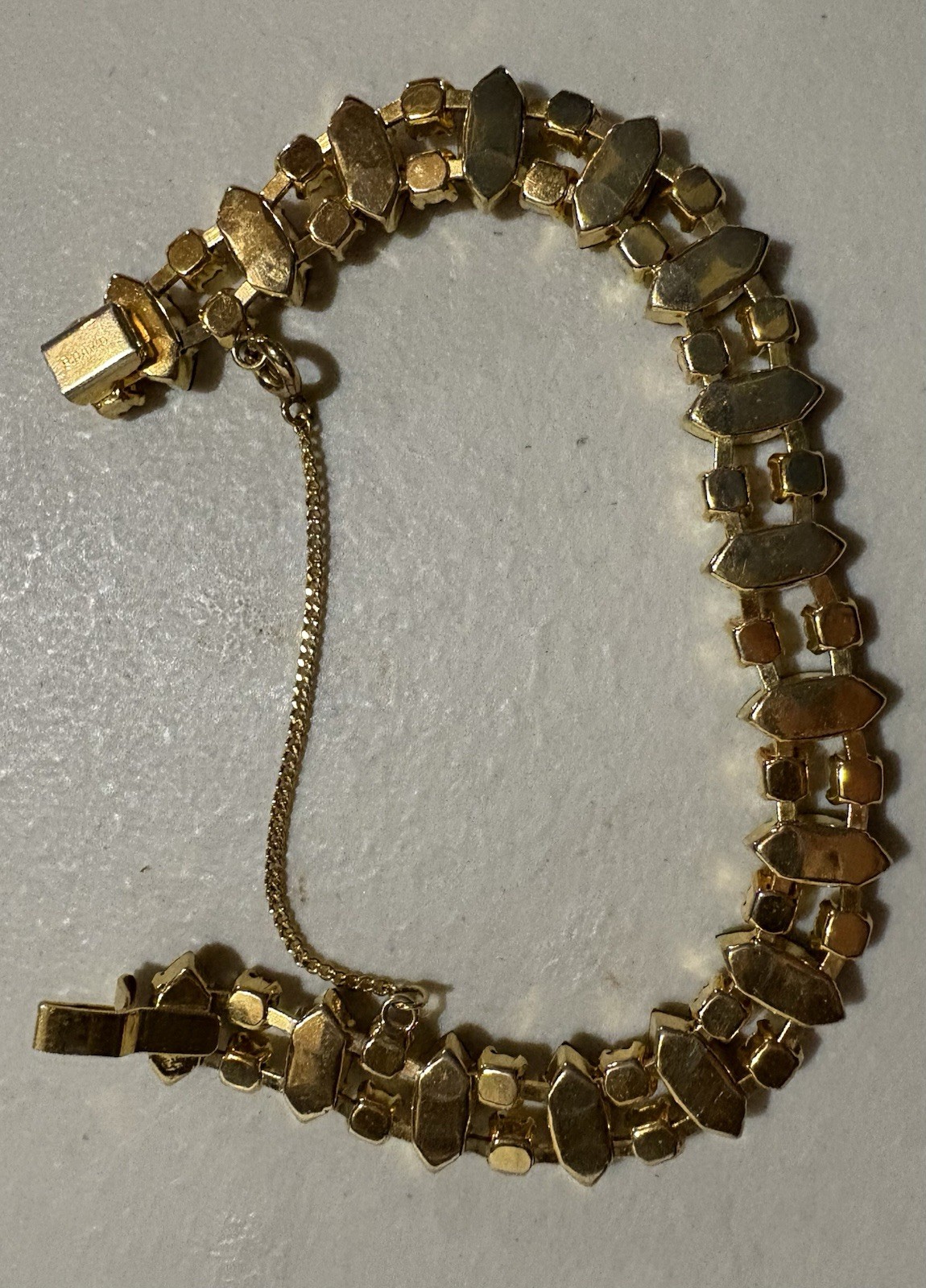 Vintage – Costume Jewelry- Amber and Gold – Bracelet and Earrings Set