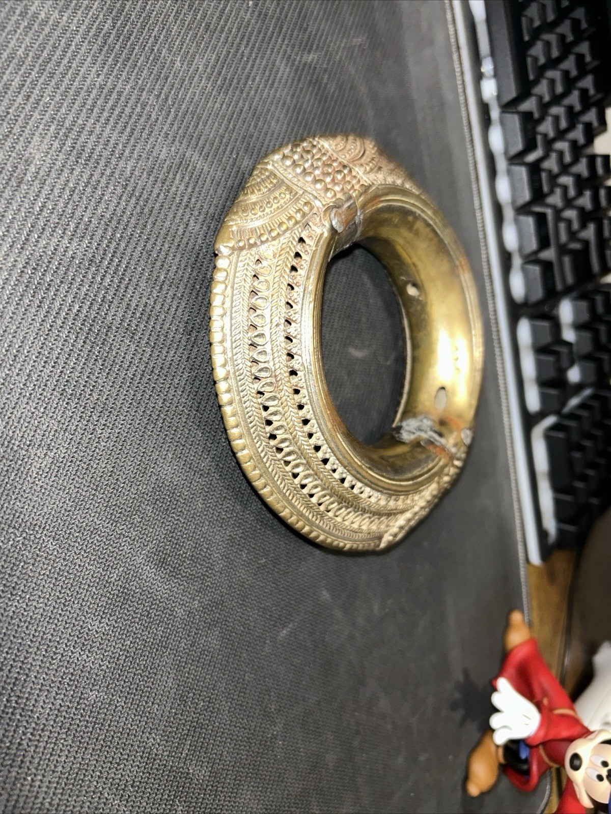 Antique Brass Tribal Large Size Bracelet Jewellery Original Very Fine Engraved