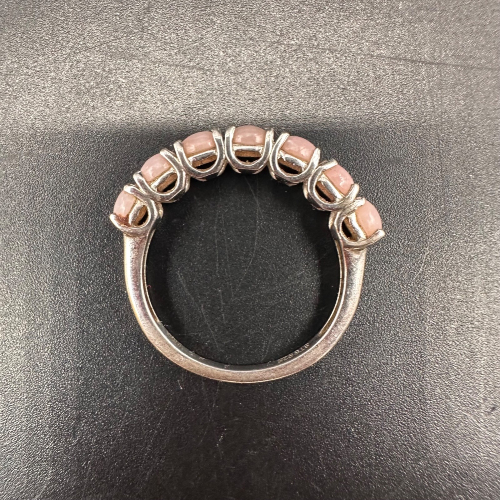 Vintage Sterling Silver Pink Opal Ring Size 8 Elegant Jewelry Romantic Cottage