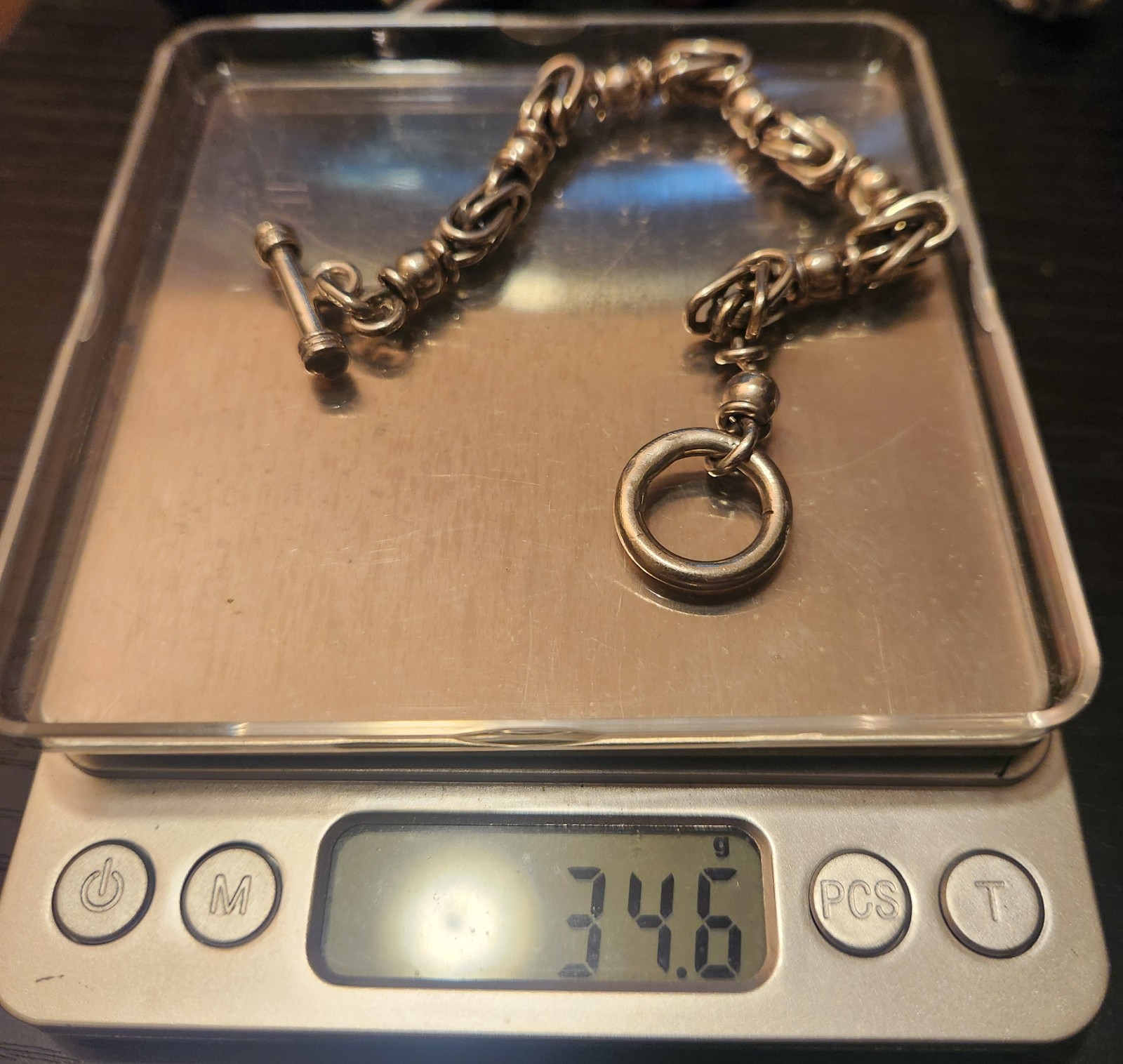 Vintage Handmade Sterling Silver Men’s 925 Huge and Heavy Bracelet 34.6 Grams