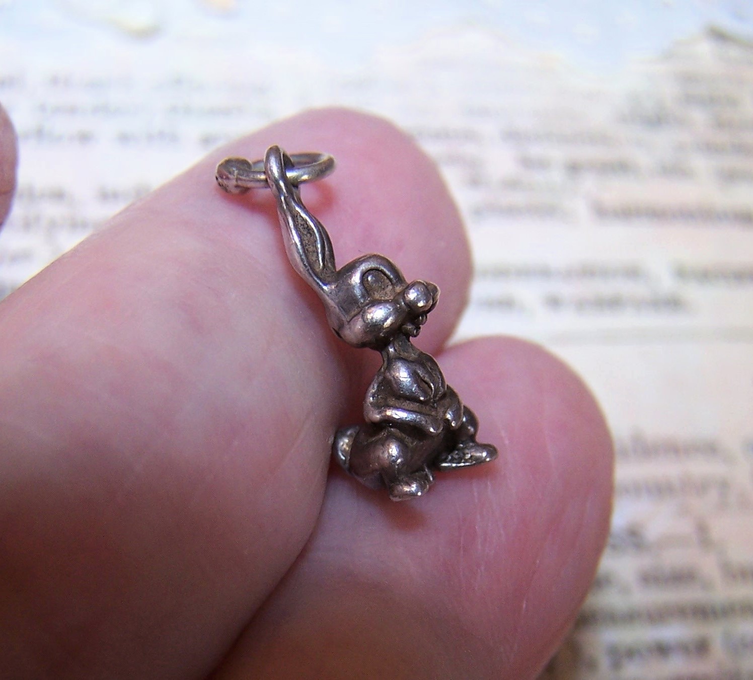 WALT DISNEY PRODUCTIONS Sterling Silver Charm – Thumper the Rabbit