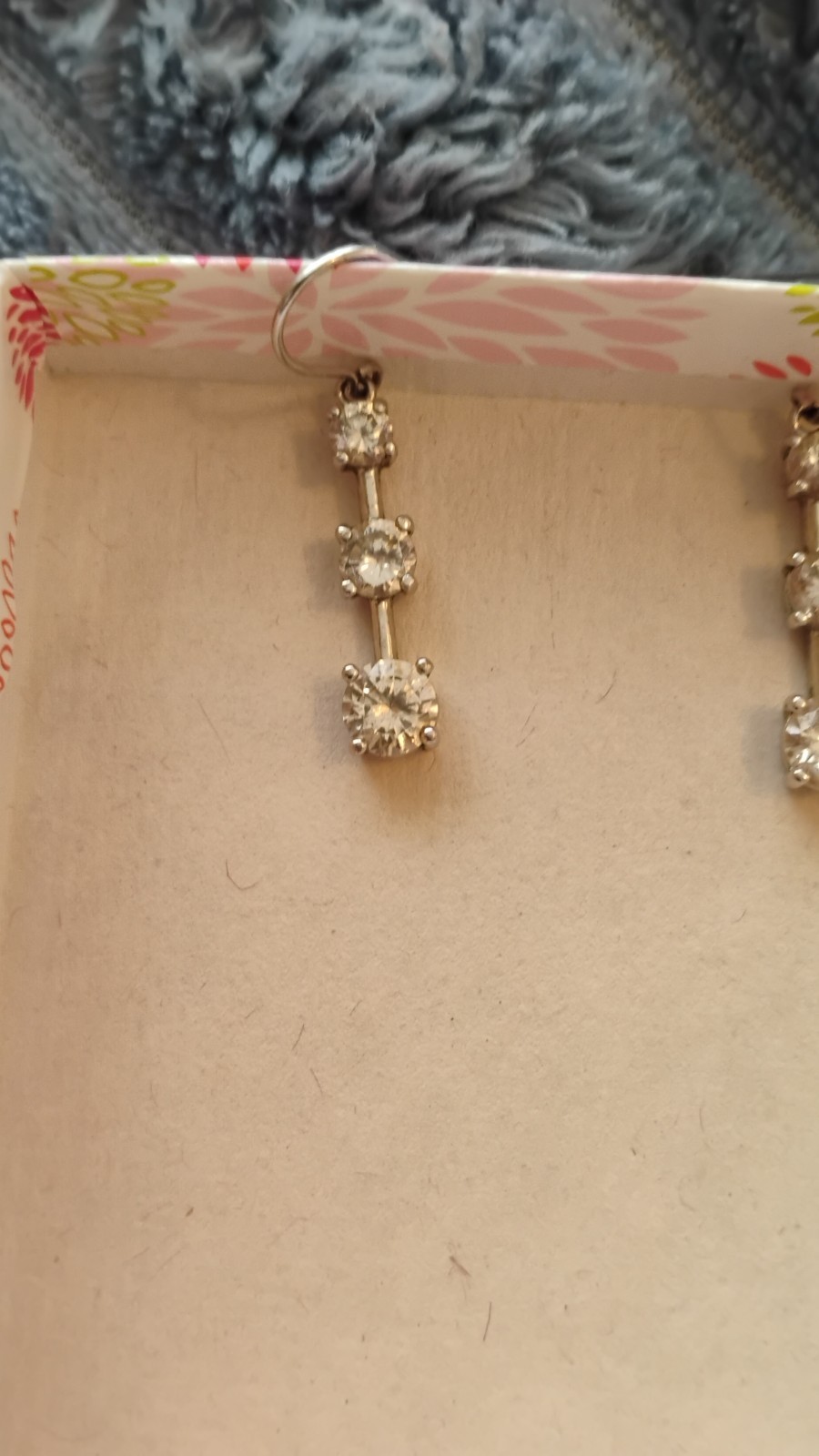 Square Cubic Zirconia Faceted Bezel Drop Dangle Earrings, 925 Sterling Silver