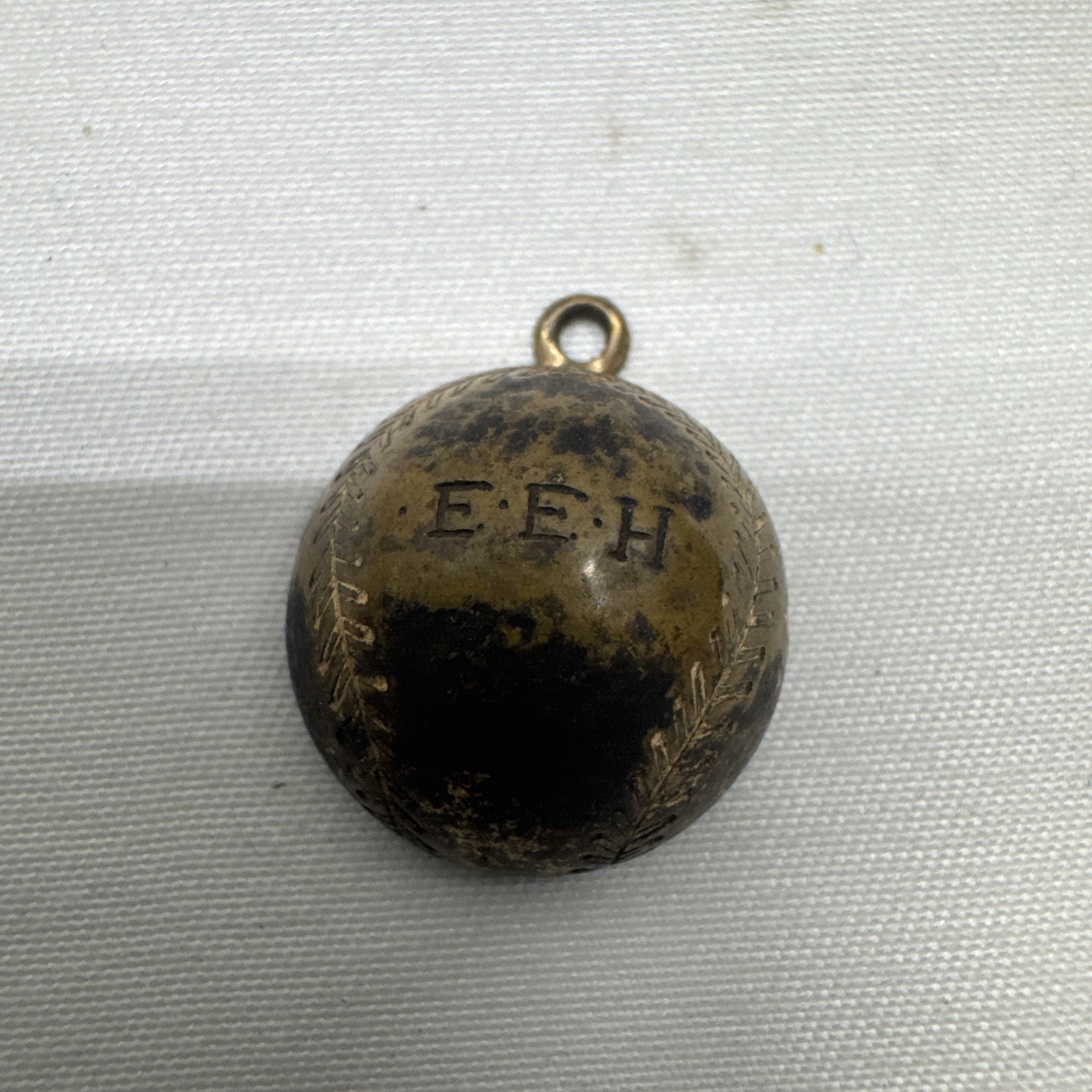 (2) Antique 1921 1922 Baseball Pendants Gold Filled Plated? Inscribed No Stamp