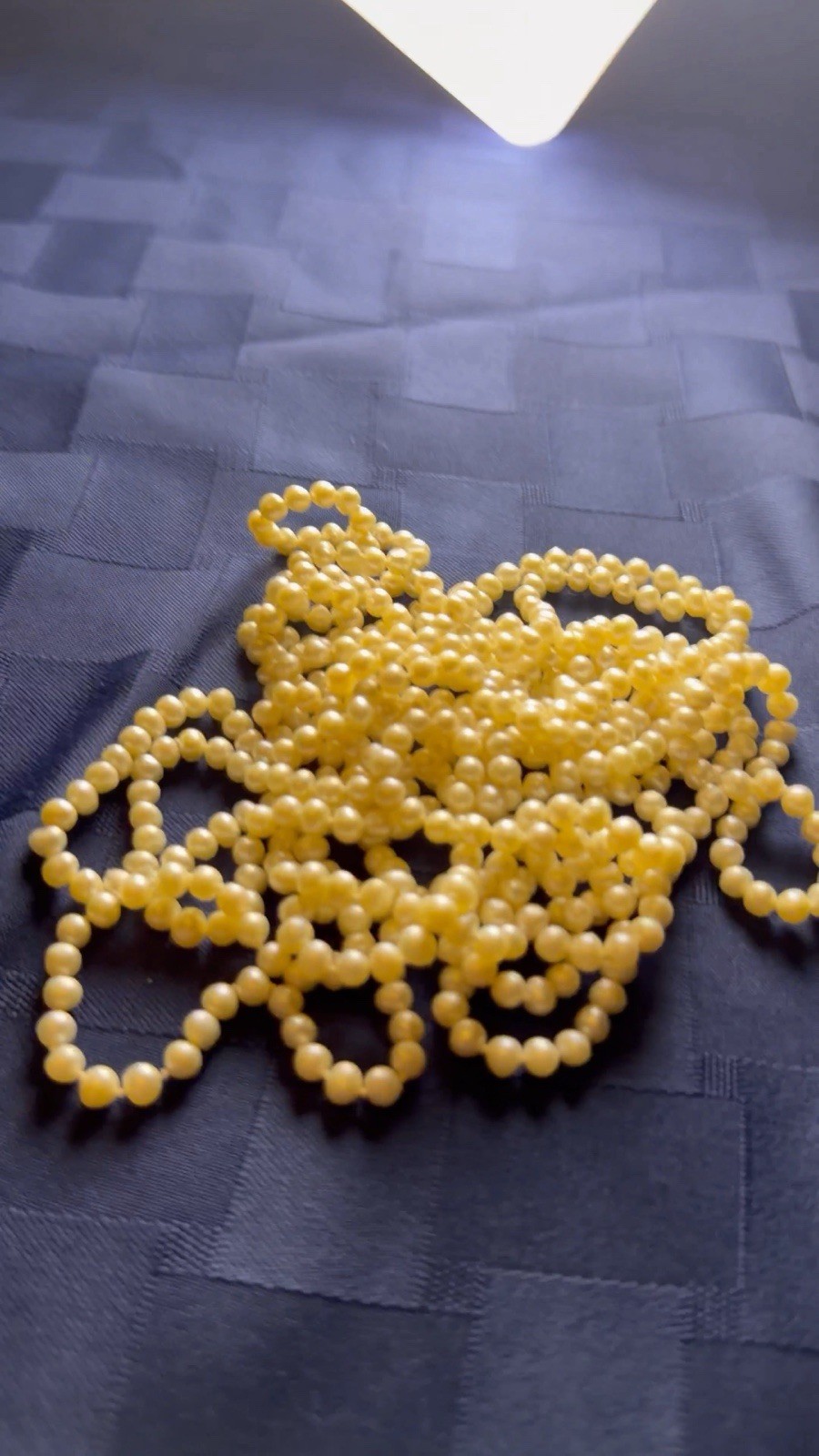 Vintage Hand Knotted Baroque Freshwater Pearl Necklace Endless Strand 104 Inches