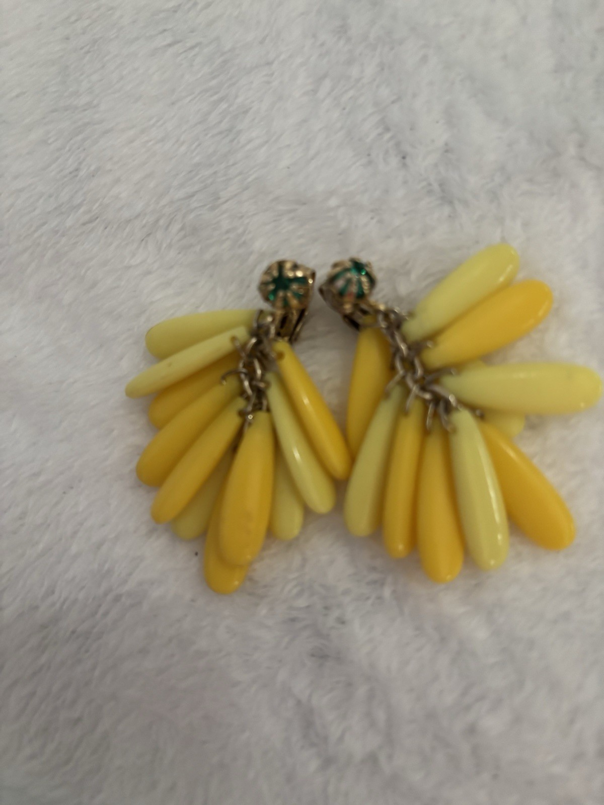 Vintage Hong Kong Lucite Earrings