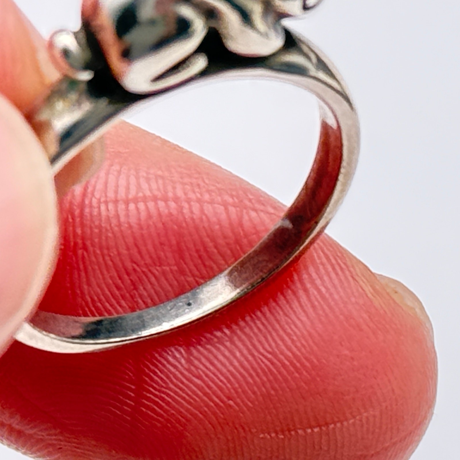Vintage James Avery Rabbit Bunny Sterling Silver Ring Size 6.75