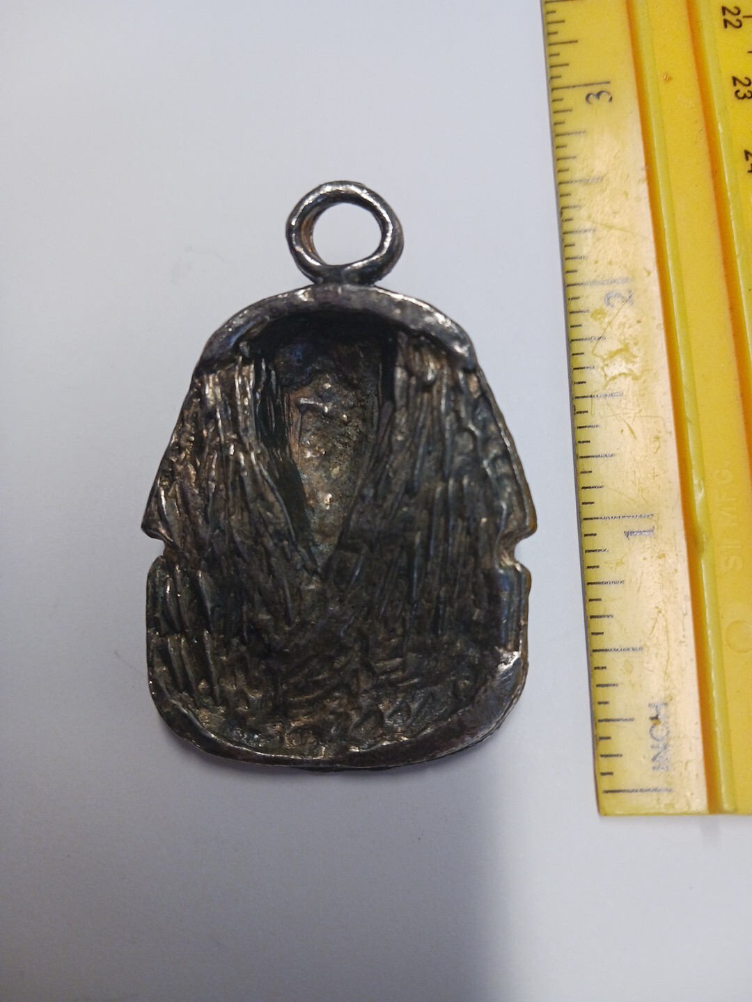 Vintage King Tut Medallion Necklace Head Large Egyptian King Tut Statue Figurine