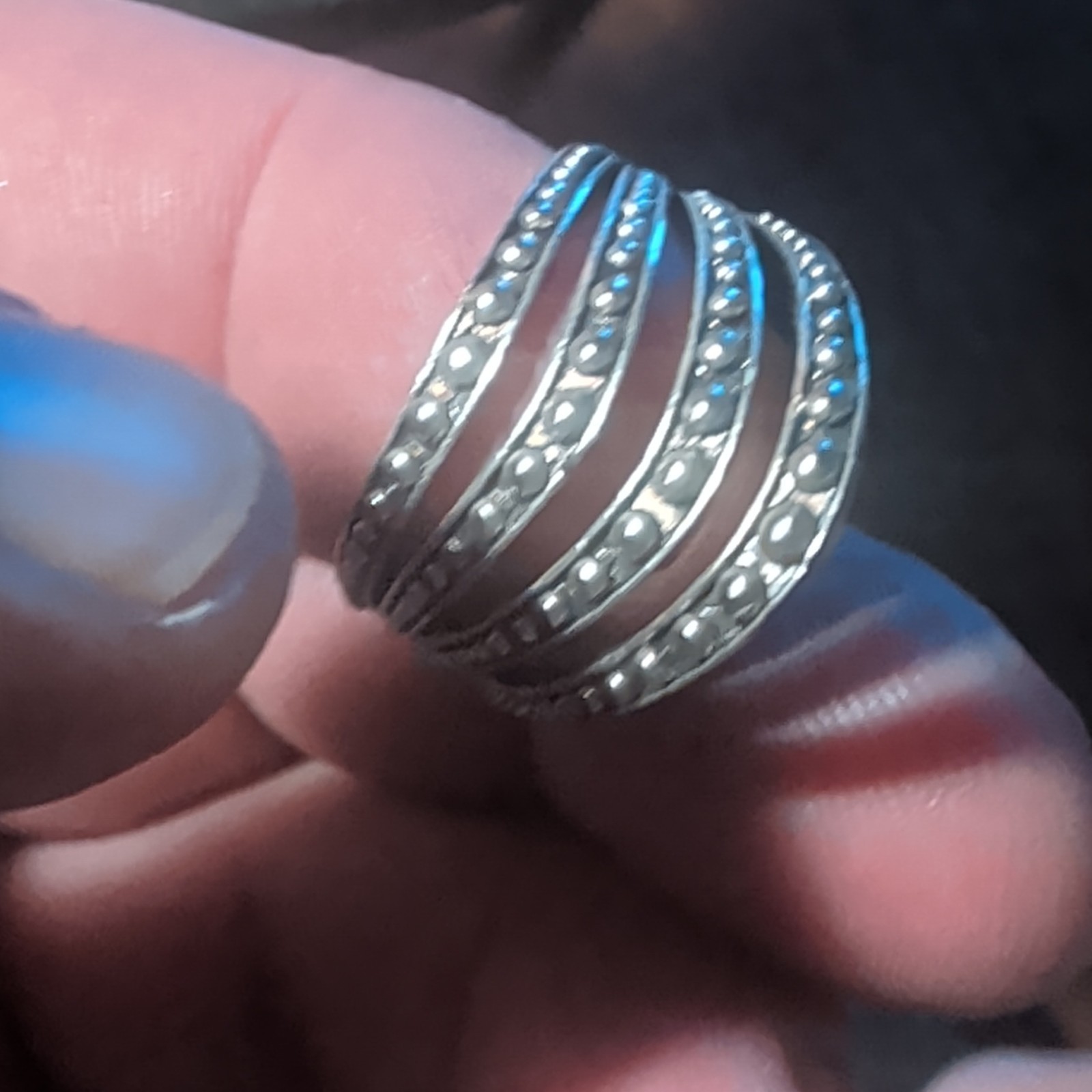 Mixed Lot 9 Metal Rings Silver & Gold Tone Assorted Styles Unisex Adults