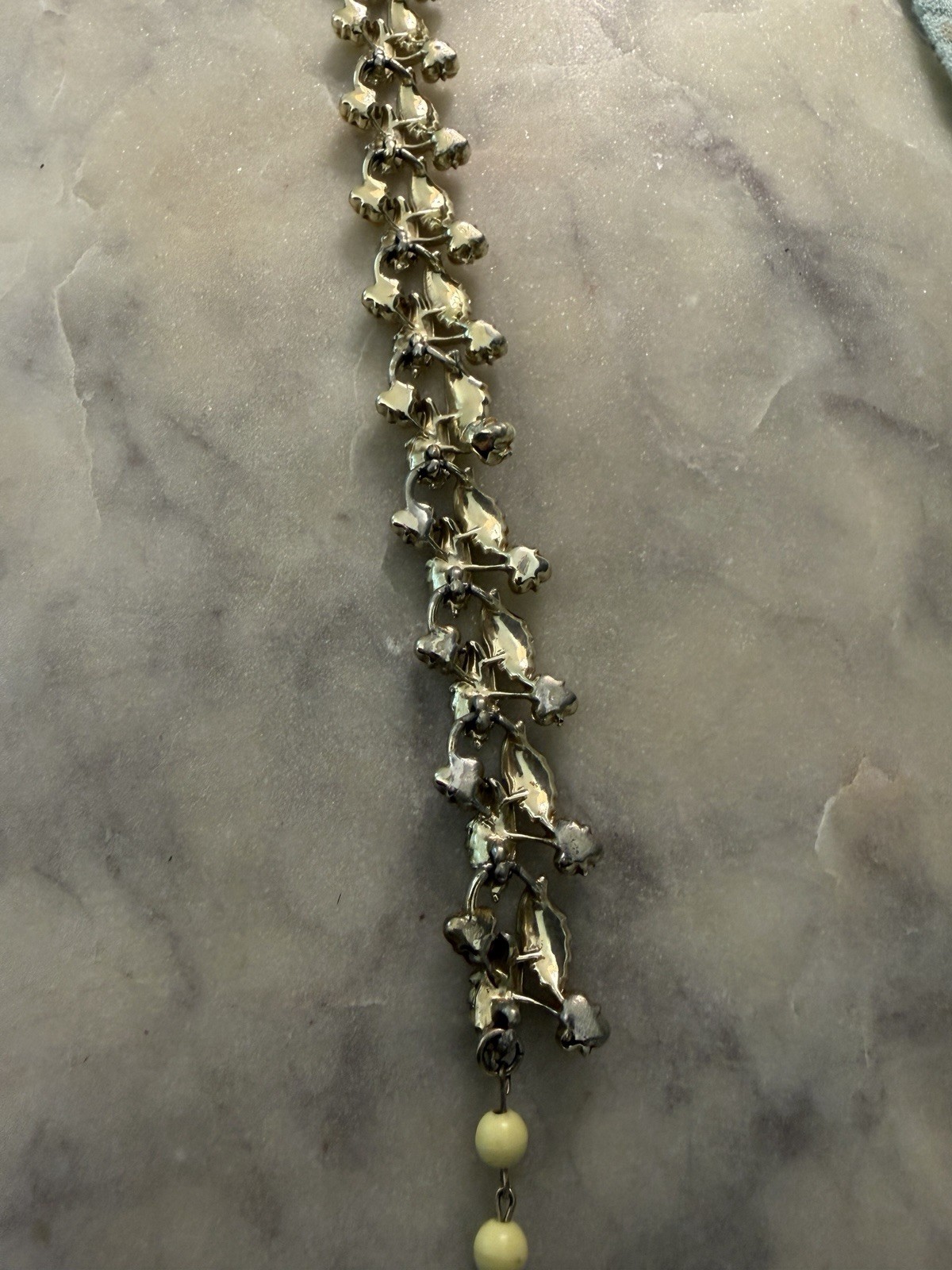 Vintage Coro Enamel Leaves Berries Choker Necklace Gold Tone Mid Century 1950s