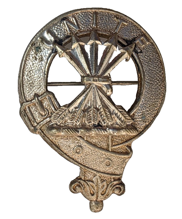 UNITE Emblem Pin Brooch Great Britain Silvertone Vintage