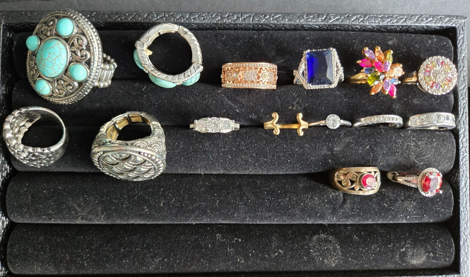 Vintage Estate Ring Lot 40pc 925 Sterling Silver Signed Avon 10k GP