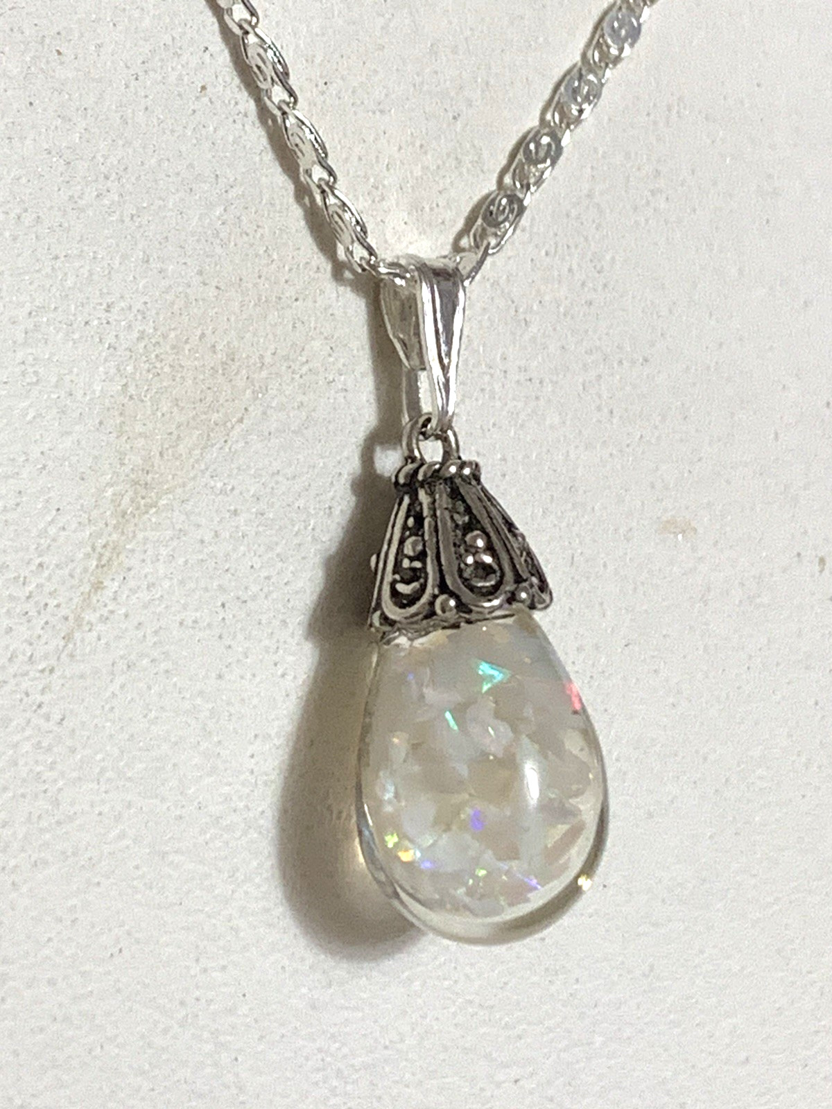 HOLIDAY SALE* ANTIQUE COLOSSAL 21MM FLOATING OPAL NECKLACE STYLE#1A-Sterling
