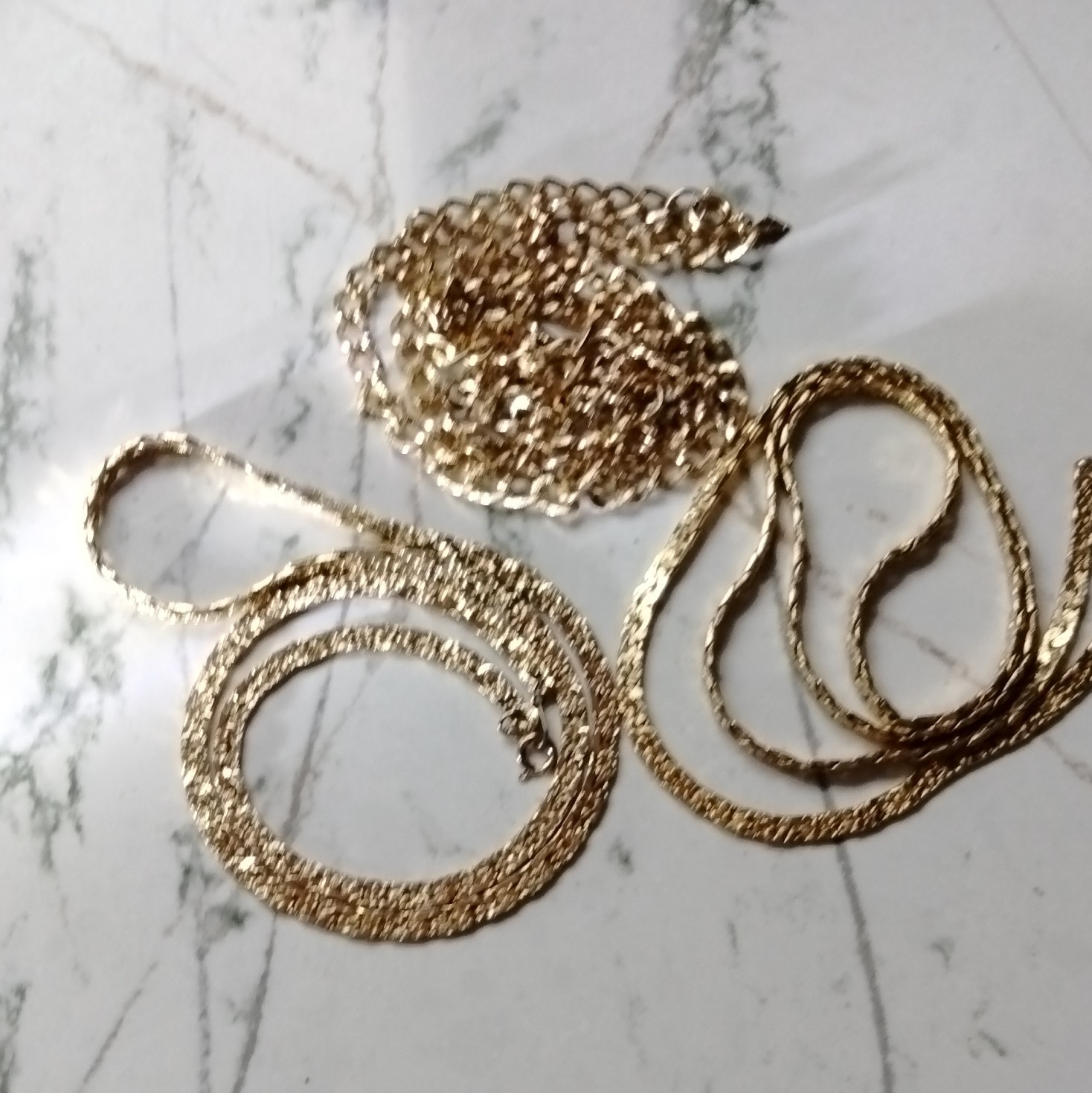 Mixed Lot Unisex Metal Chain Necklaces Gold & Silver Tone. Sarah Coventry, Monet