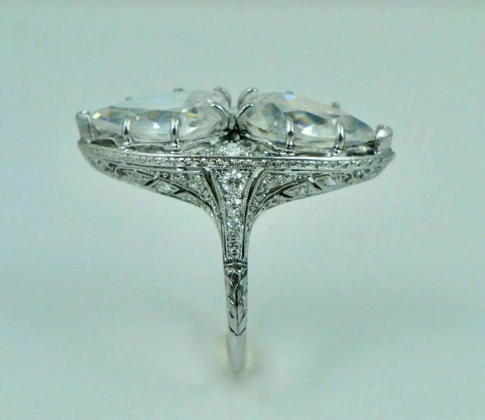 3.5Ct Vintage Art Deco Style Lab Created Diamond Wedding 14K White Gold FN Ring