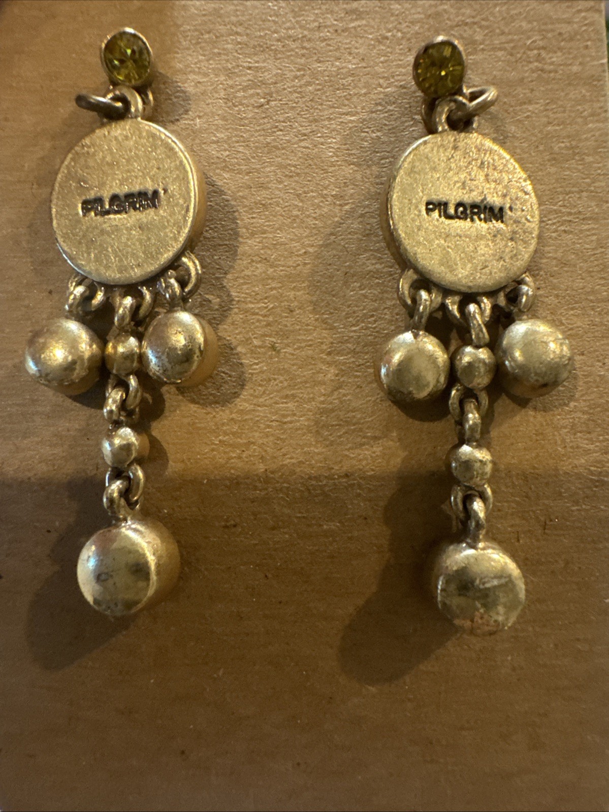 VTG Pilgrim Danish Design birthstone dangle earrings