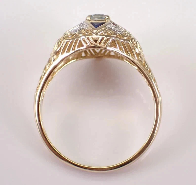 2.5Ct Art Deco Style Lab Created Diamond Engagement Anniversary 14K Gold FN Ring