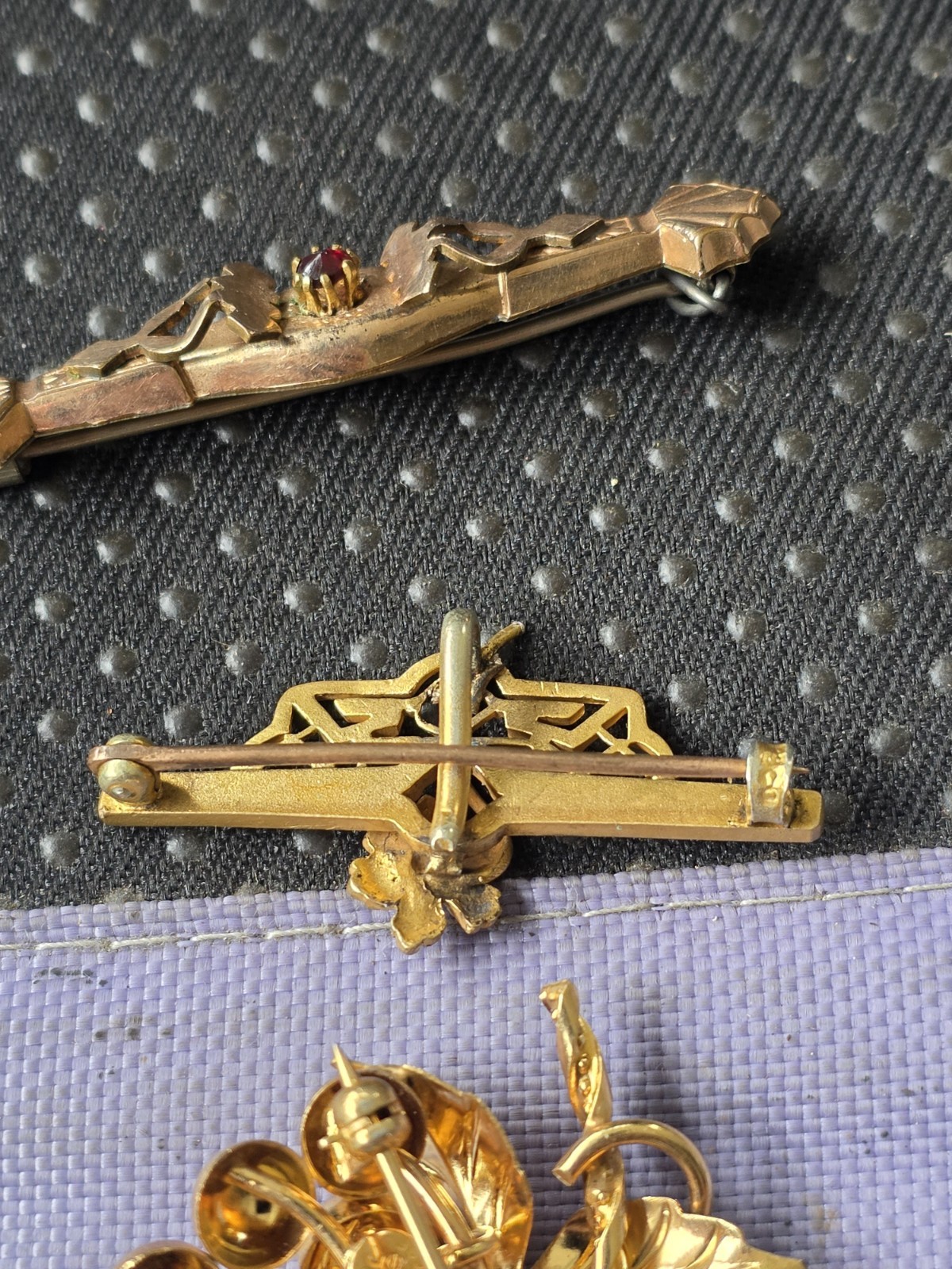 Victorian Gold Filled Brooches Lot Of 3 In Pre Owned Condition #H