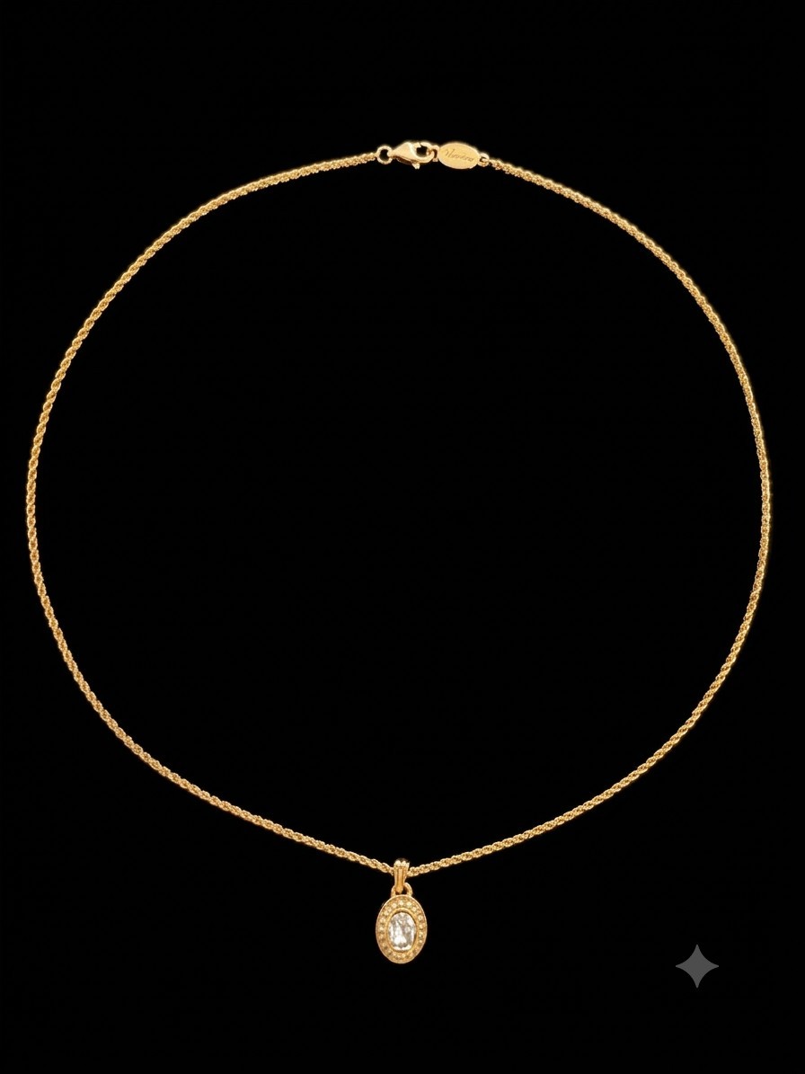 VINTAGE 1970s NAPIER GOLDTONE CHAIN WITH SPARKLE PENDANT