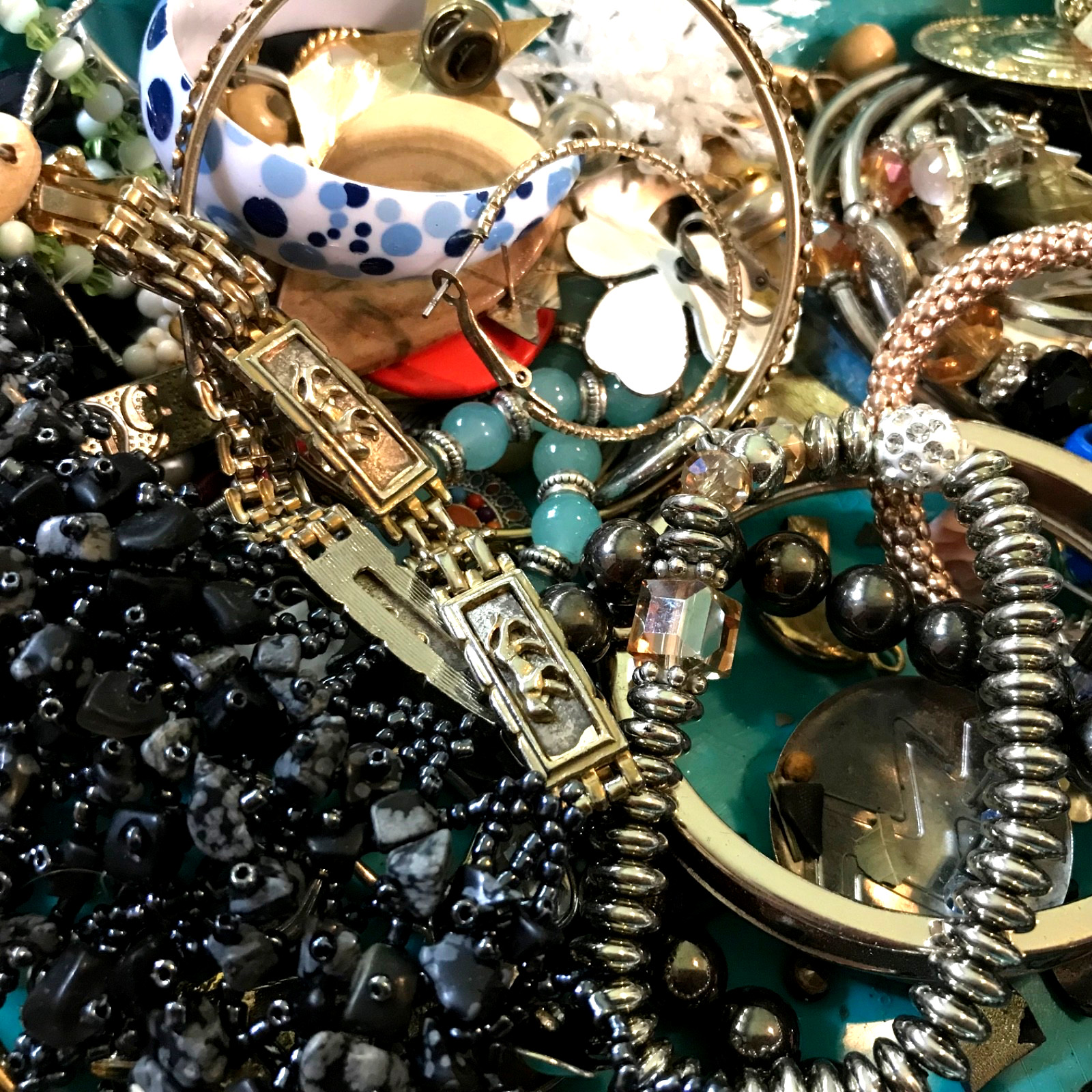 1/2 lb Mixed Vintage-Now ESTATE Jewelry lot ALL WEARABLE, NO JUNK, PAIRED 🌺