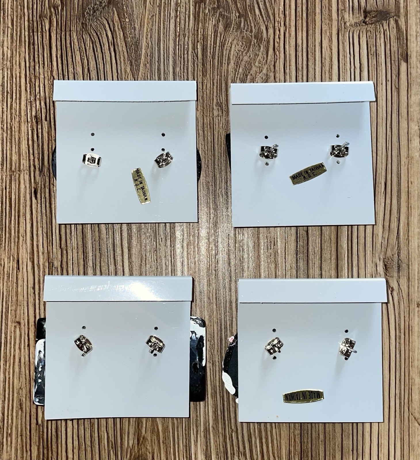 Four Pair Vintage Plastic Earrings
