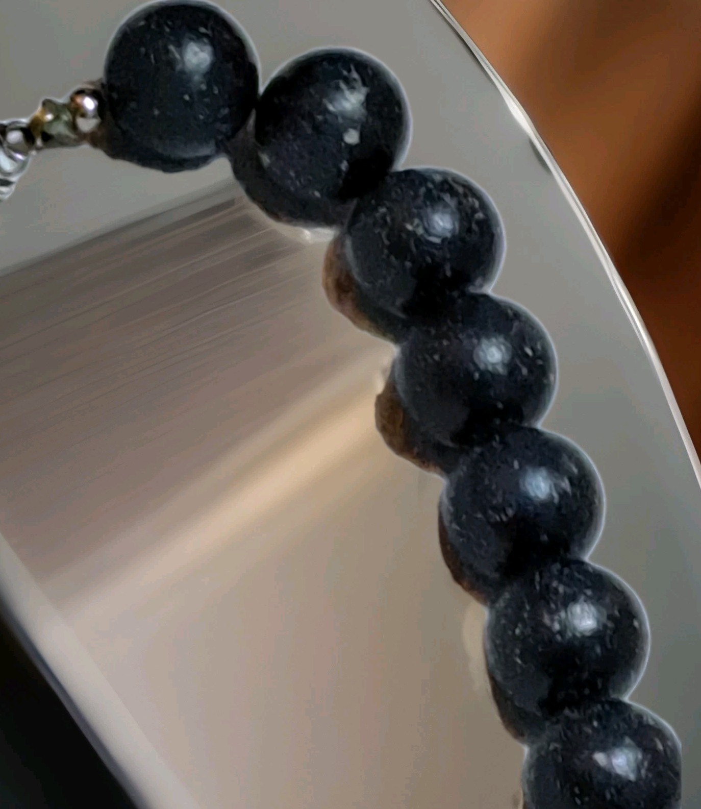 Estate Vintage Stunning Cloisonne Blue Sodalite Lava Bead Statement Necklace EUC