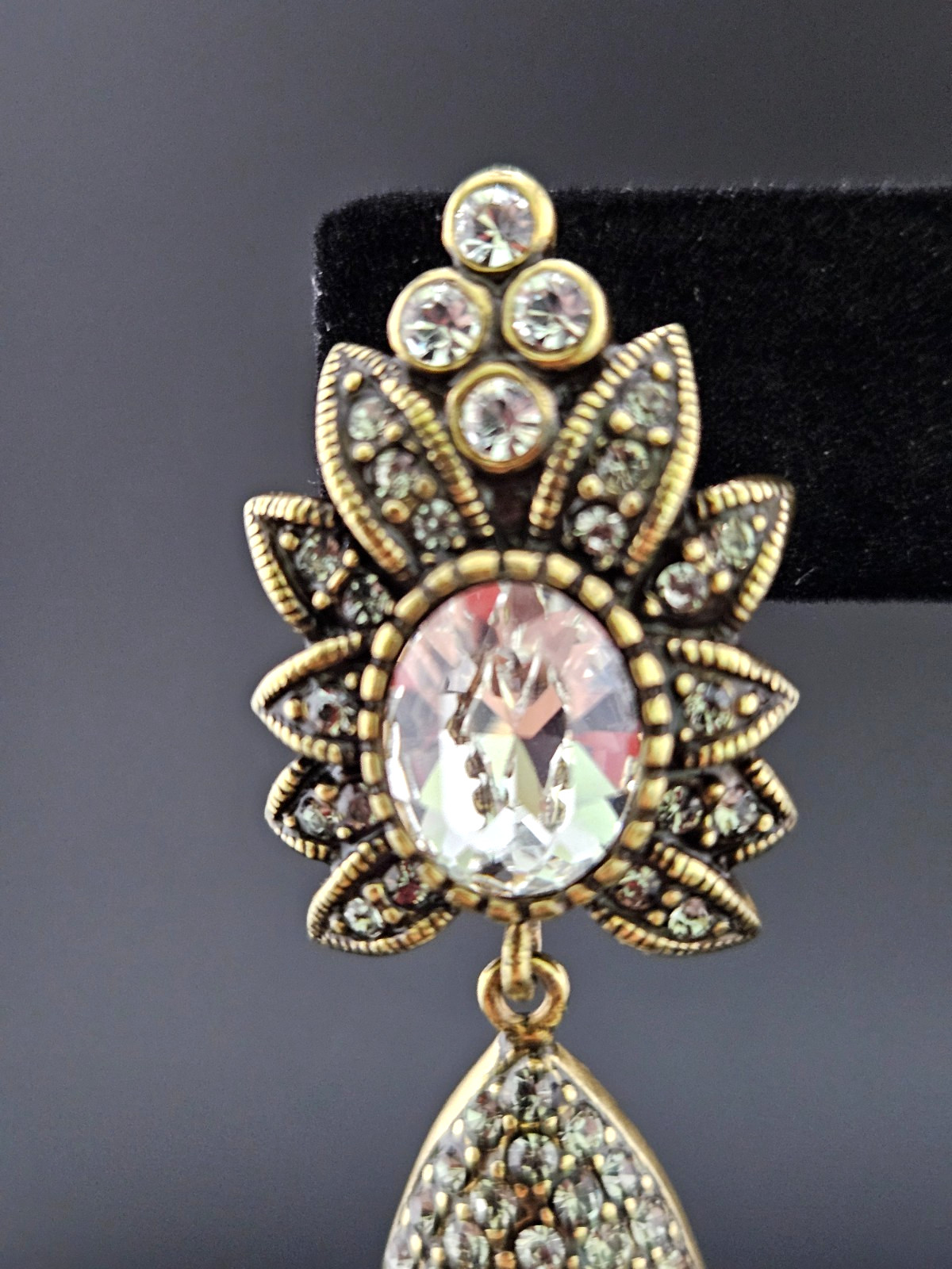 Heidi Daus “MULTI GEMSTONE VINTAGE STYLE EARRINGS”
