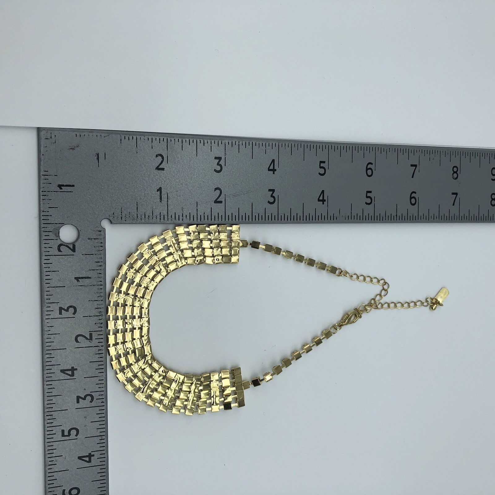 Beautiful rhinestone necklace signed unknown maker bridal prom drag