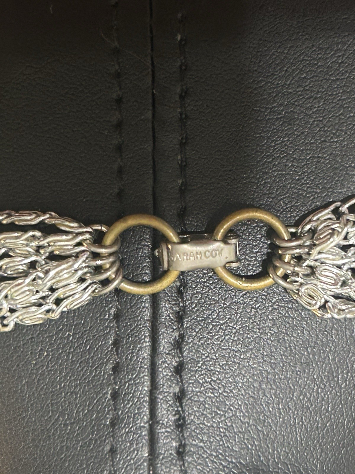 Vtg Sarah Coventry Cascade Necklace Multi Strand Silver Tone Aluminum 1960 18”
