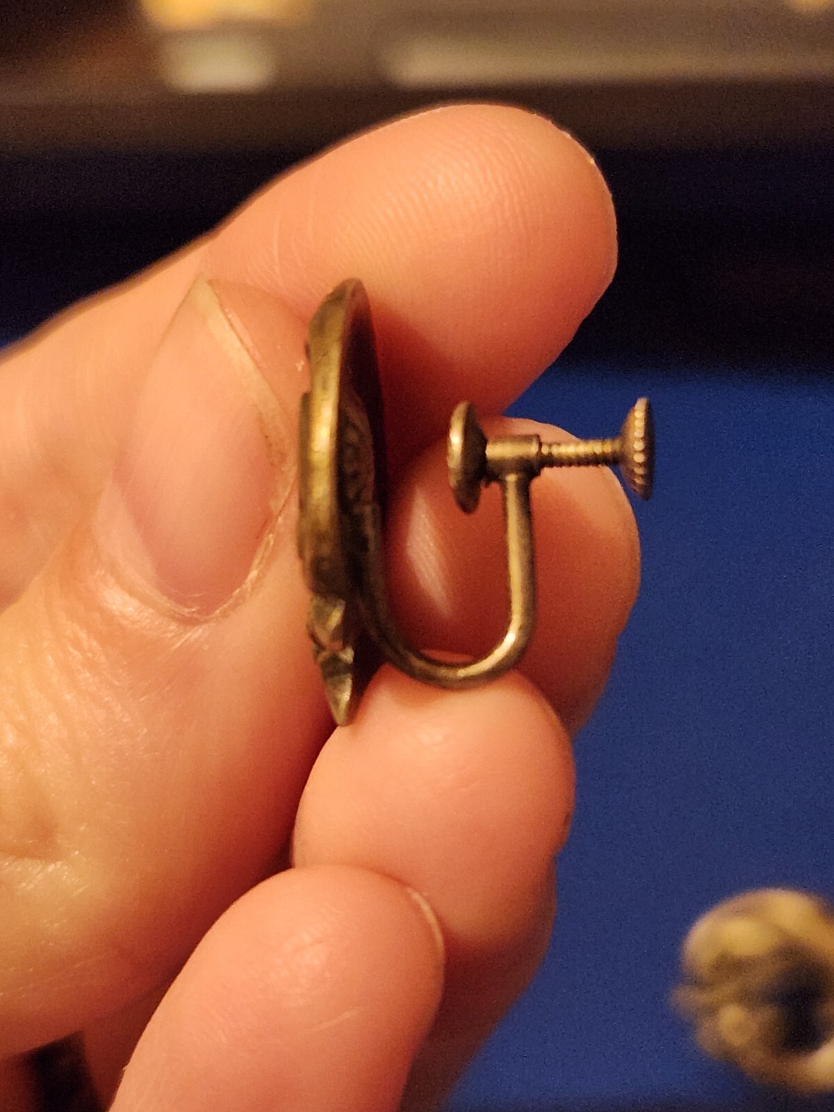 Vintage Sterling Viking Craft Fish Screw Back Earrings