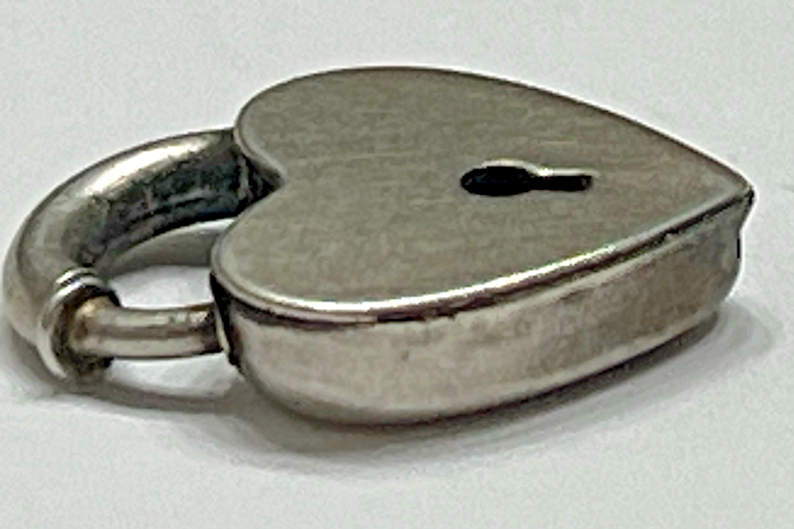 Sterling Silver Heart Locket Charm Pendant Puffy Signed Lampl Vintage Antique US