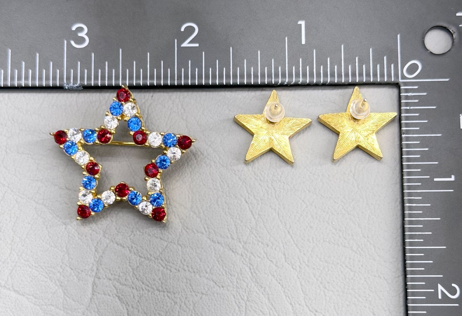 Patriotic Jewelry Lot Earrings Bracelet Joan Rivers Brooch
