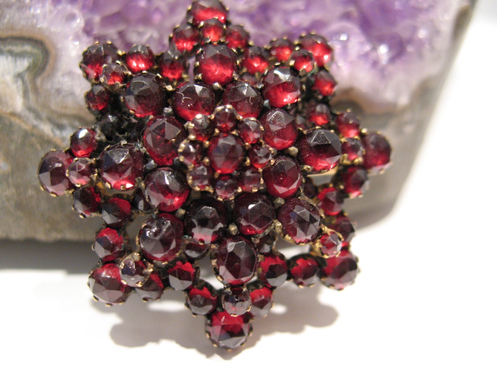 Victorian 1890’s Garnet Star Pin/Brooch