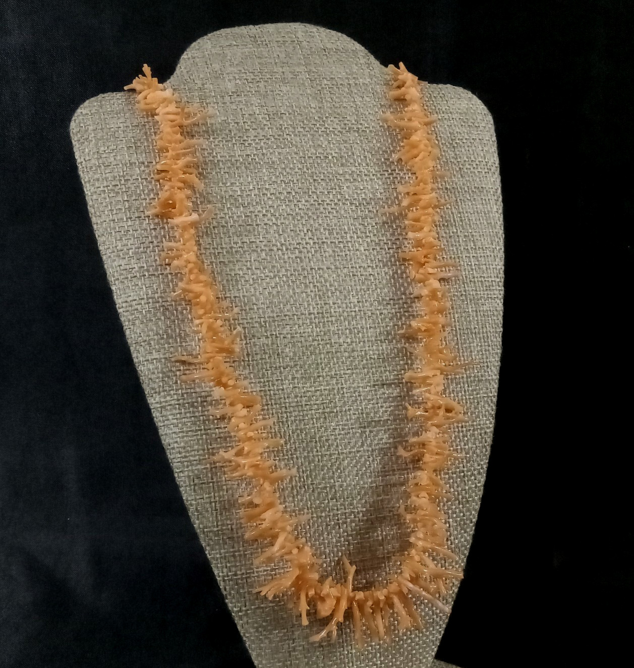 Vintage Kauai Pink Coral Branch Twist Necklace 12in Handmade Hawaii Authentic