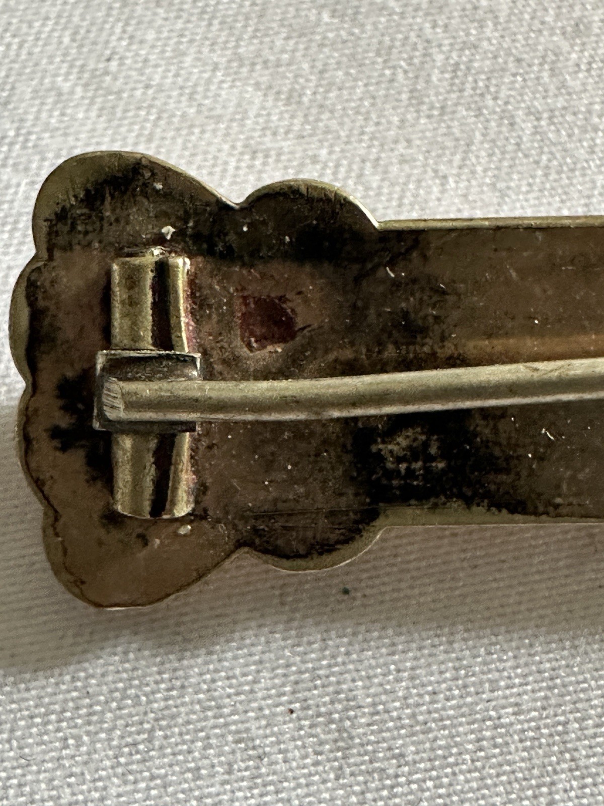 Antique Victorian Gold Filled Etched Bar Brooch Pin