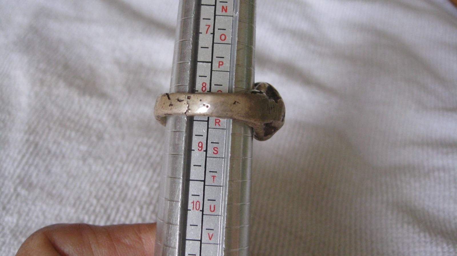 Vintage Unkown Metal Artist Hand Made MODERNIST Ring Size 8
