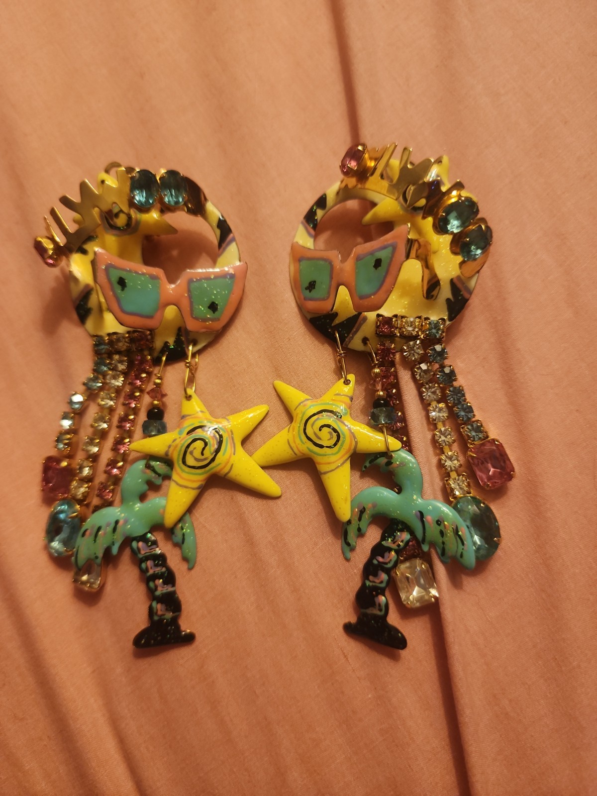 Lunch At The Ritz Hollywood Clip On Earrings
