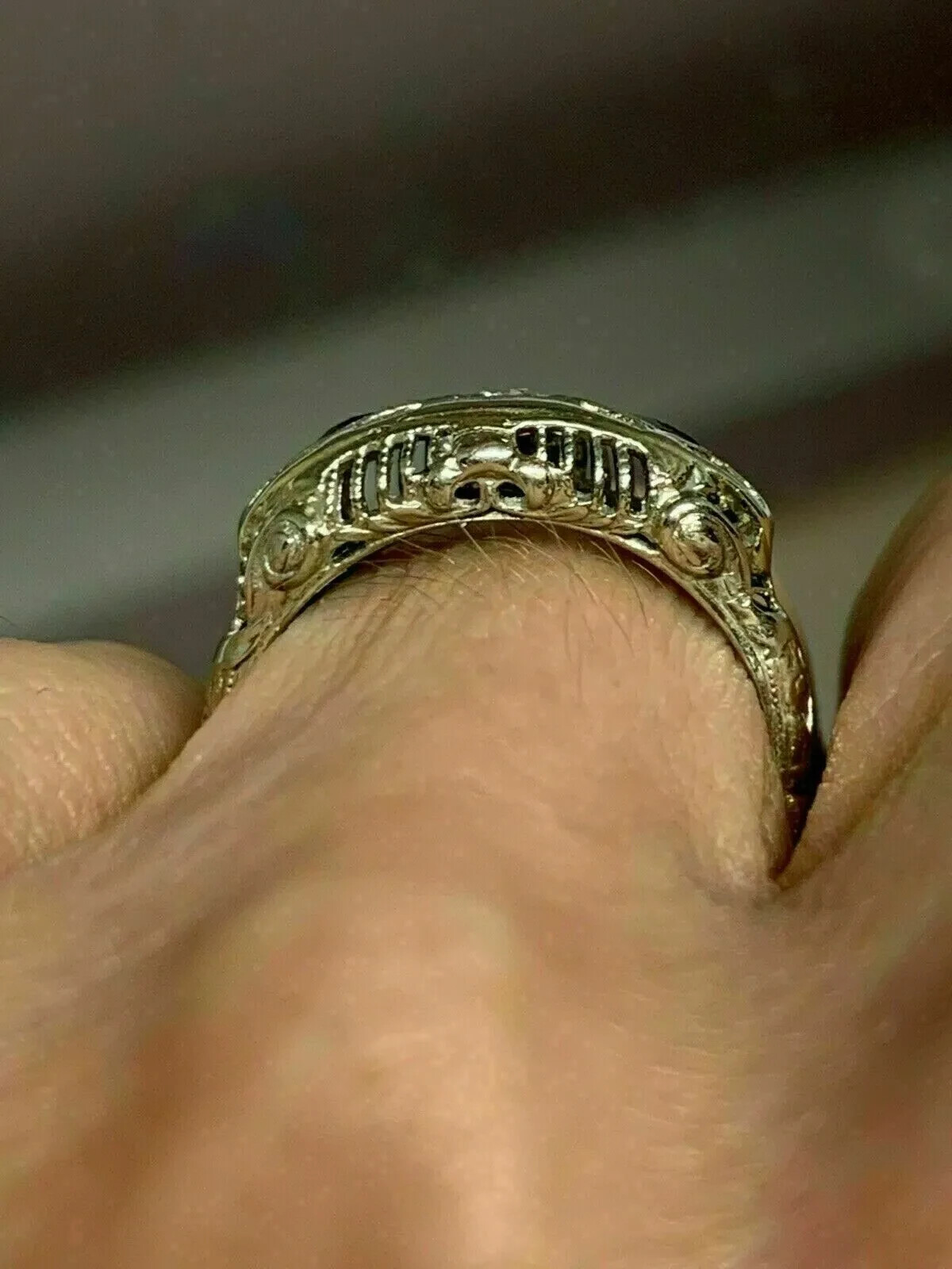 2.25Ct Art Deco Style Lab Created Diamond Engagement 14K White Gold Finish Ring