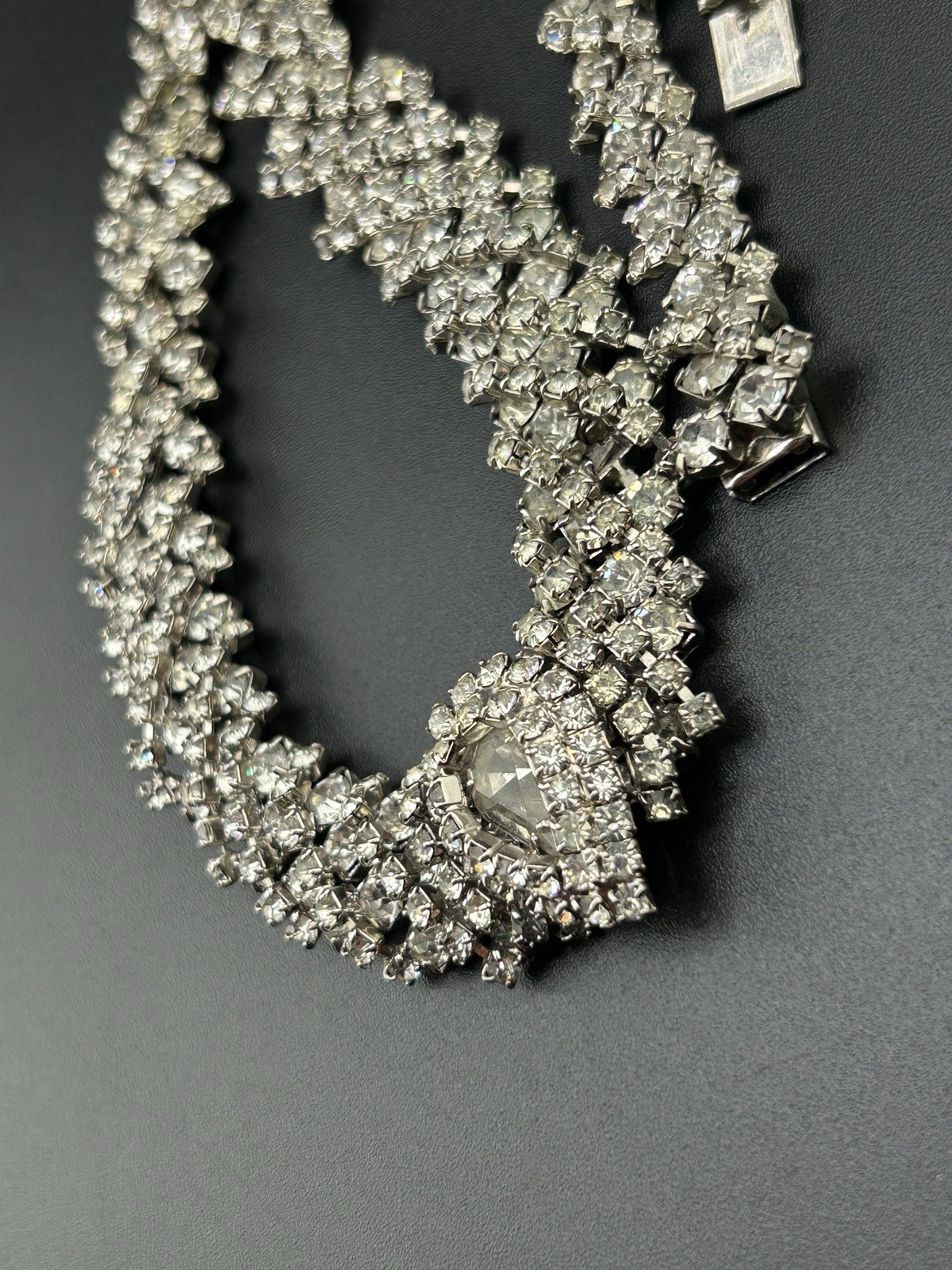 Kramer NY Rhinestones And Teardrop Center Necklace