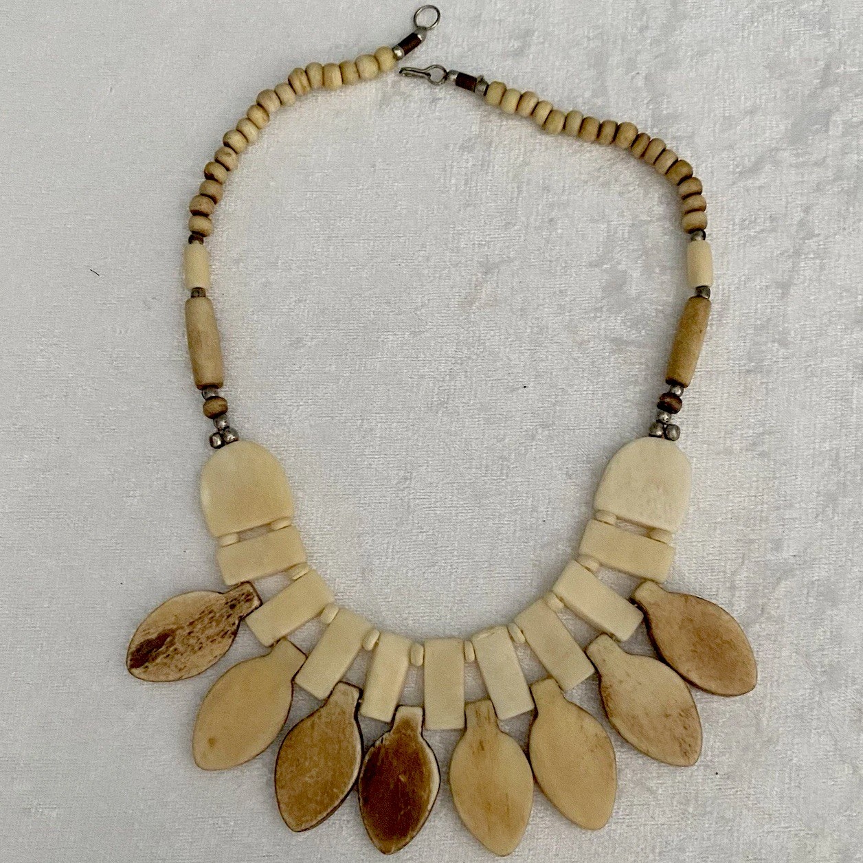 African Tribal Bib Necklace Statement Beaded Vintage Bohemian Native Ethnic