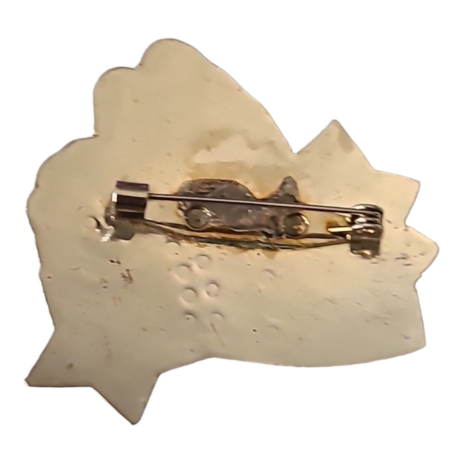 Silver Tone Etched Angel Holding Star Metal Christmas Brooch Pin 2″