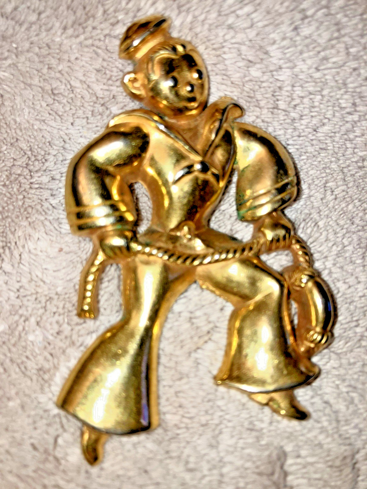 Rare 1940’s Antique Vintage WWII US Navy Sailor Man In Uniform Jewelry Pin