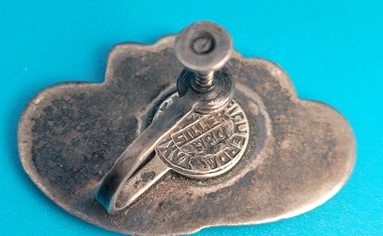 Rare Vintage Casa Figueroa Taxco Silver 980 Screw Back Earings 1930s-Early 1940s