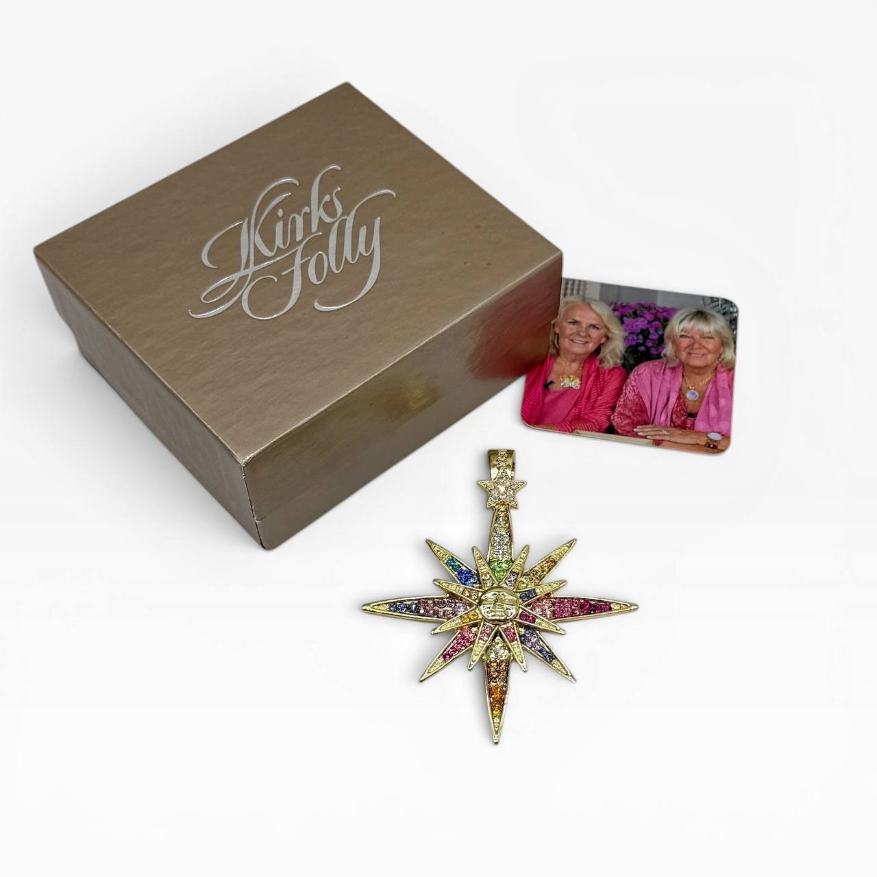 Kirks Folly Super Star Rainbow Crystal Pendant w/ Box