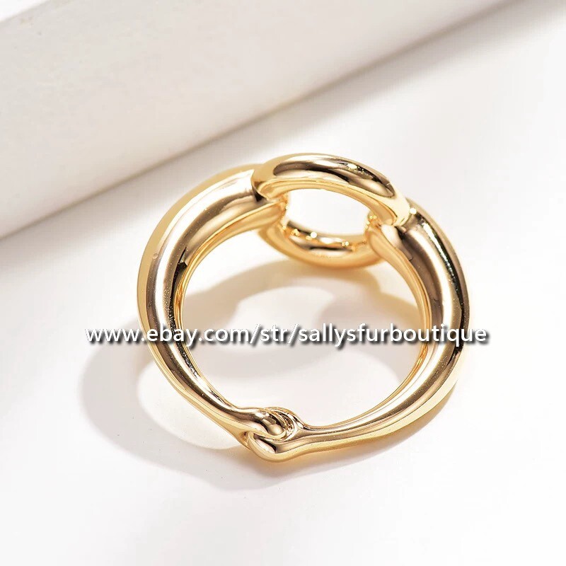 Sally’s Quality 100% Copper Scarf Ring Circle Buckles Brooch For Silk Scarves