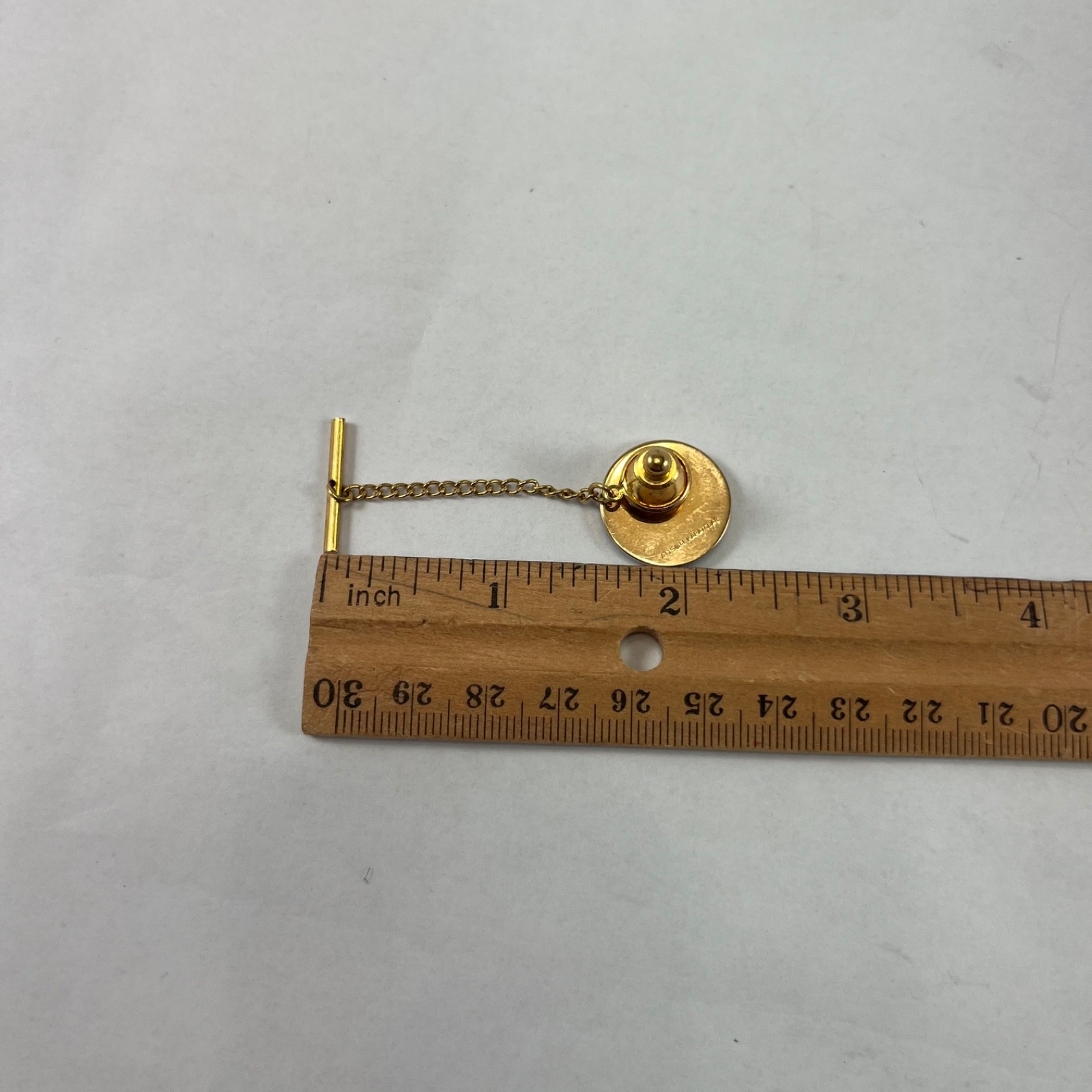 Vintage Anson Karatclad Sagittarius Archer Gold Plated Round Tie Tack Pin