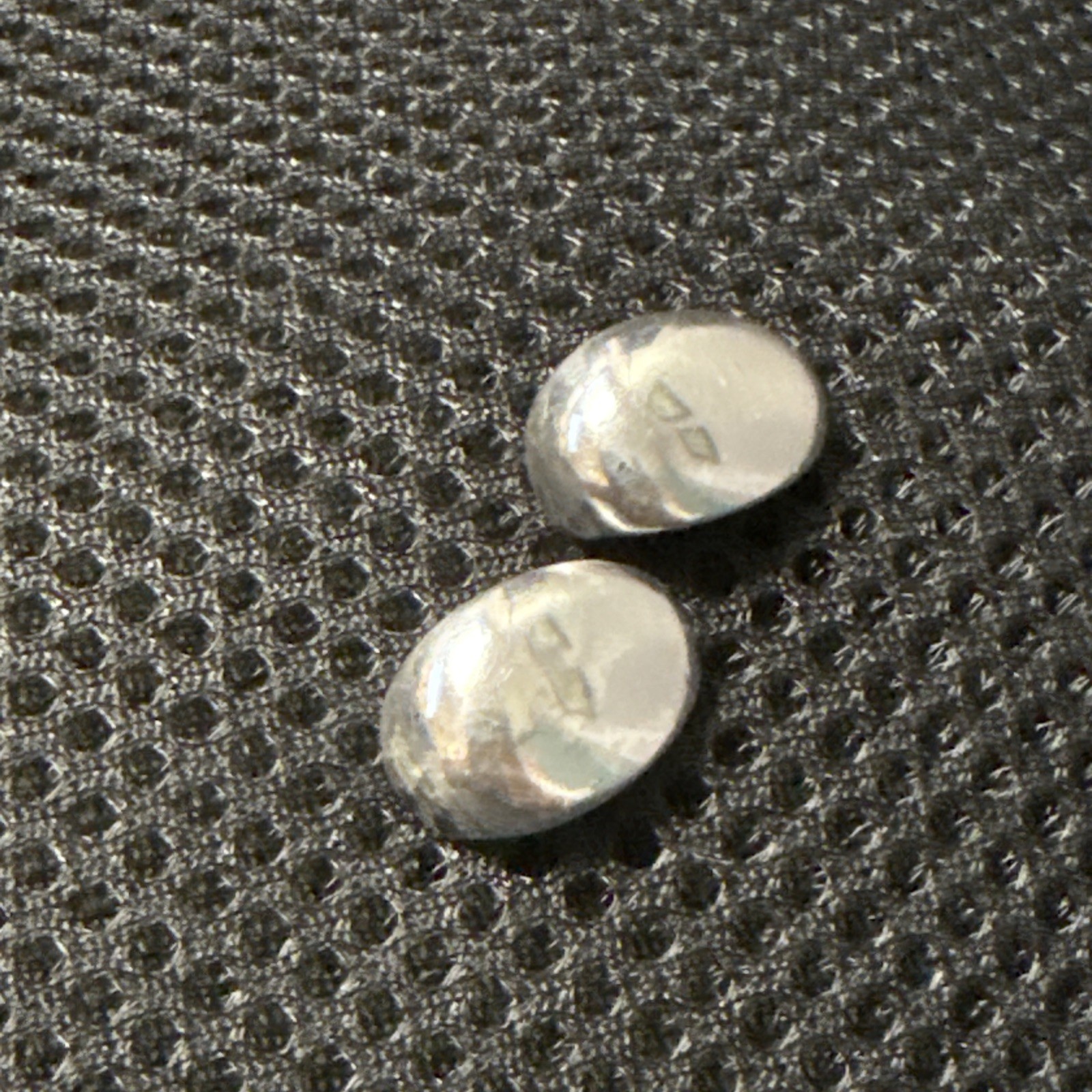 Vintage Silver Modernist Triangle Cuff Abstract Stud Earrings