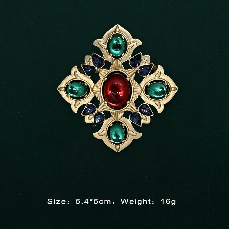 Women Noble Vintage Enamel Flower Brooch Unisex Antique Jewelry Accessories Gift